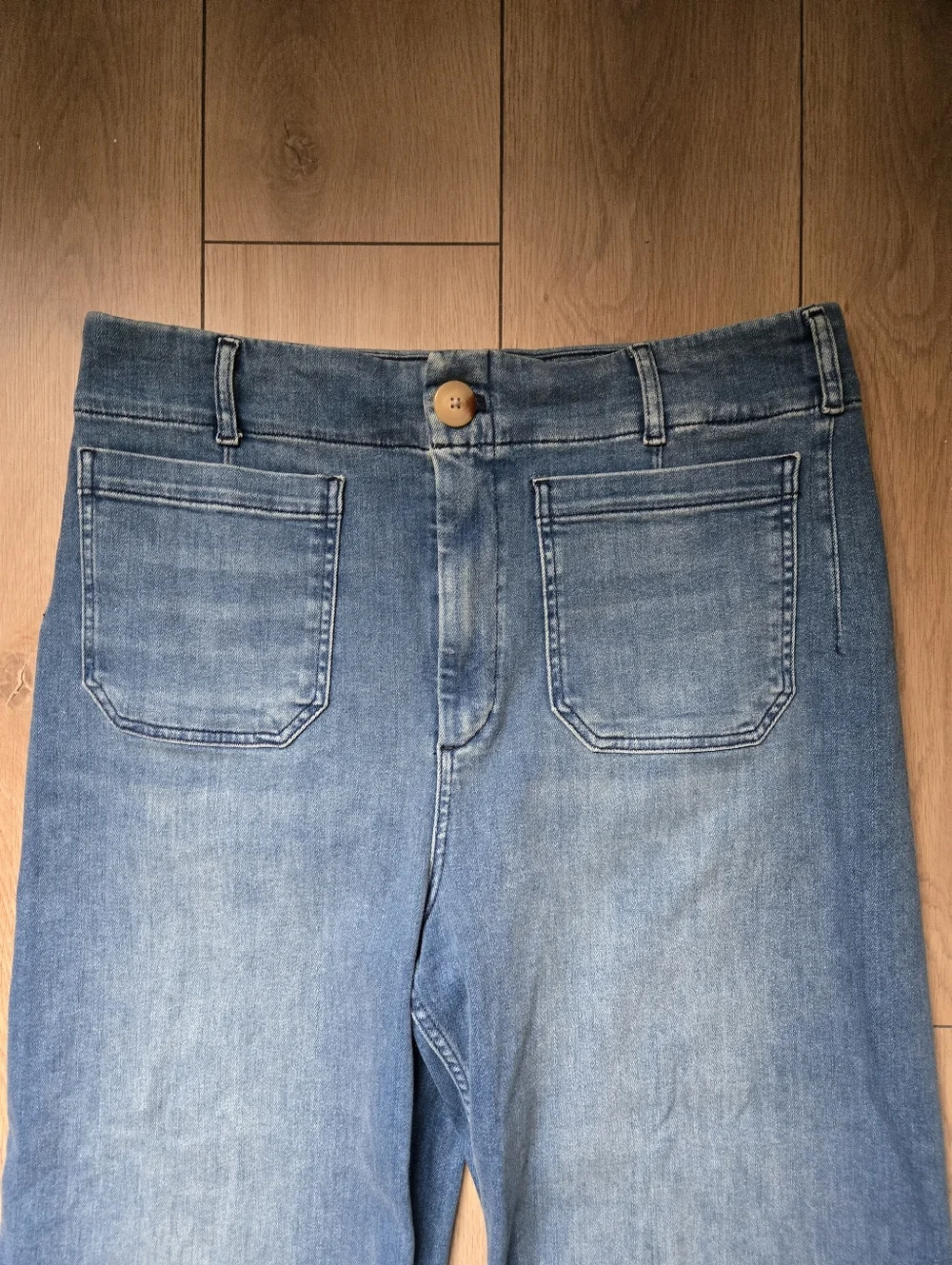 Anthropologie Maeve The Colette Crop High-Rise Wide-Leg Jeans Size 33 - Picture 4 of 10